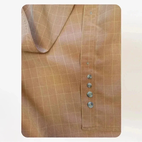 Columbia Ling Sleeve Dress Shirt Copper & Gold Size XXL - Picture 7 of 9
